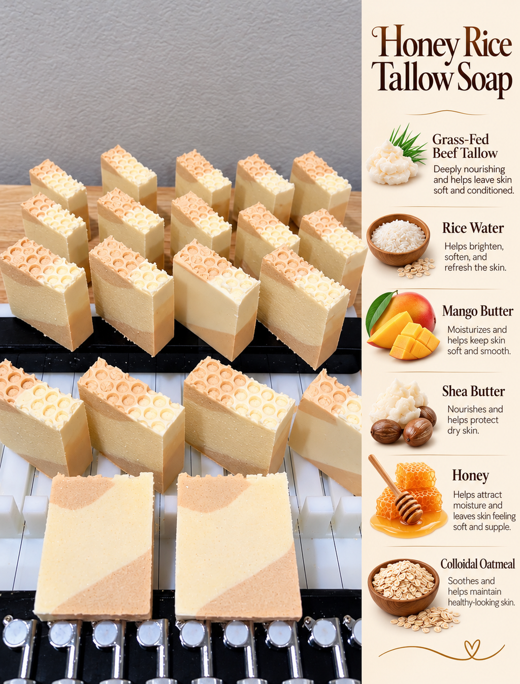 Honey Rice Tallow Soap