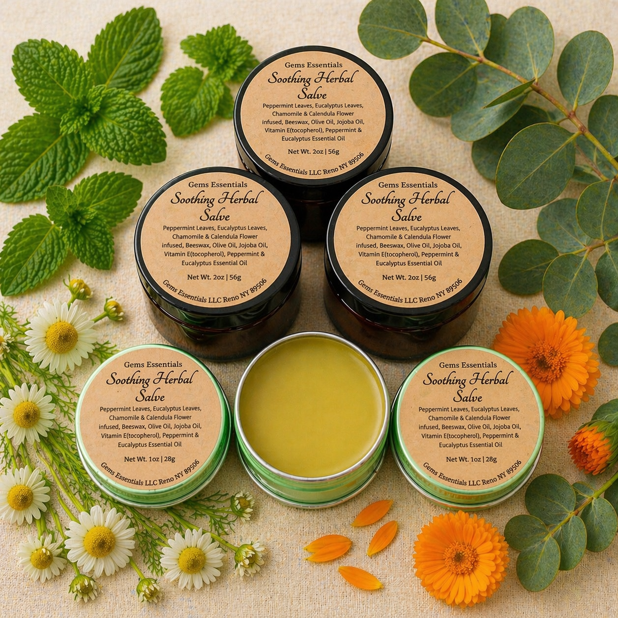 Soothing Herbal Salves ( 2oz )